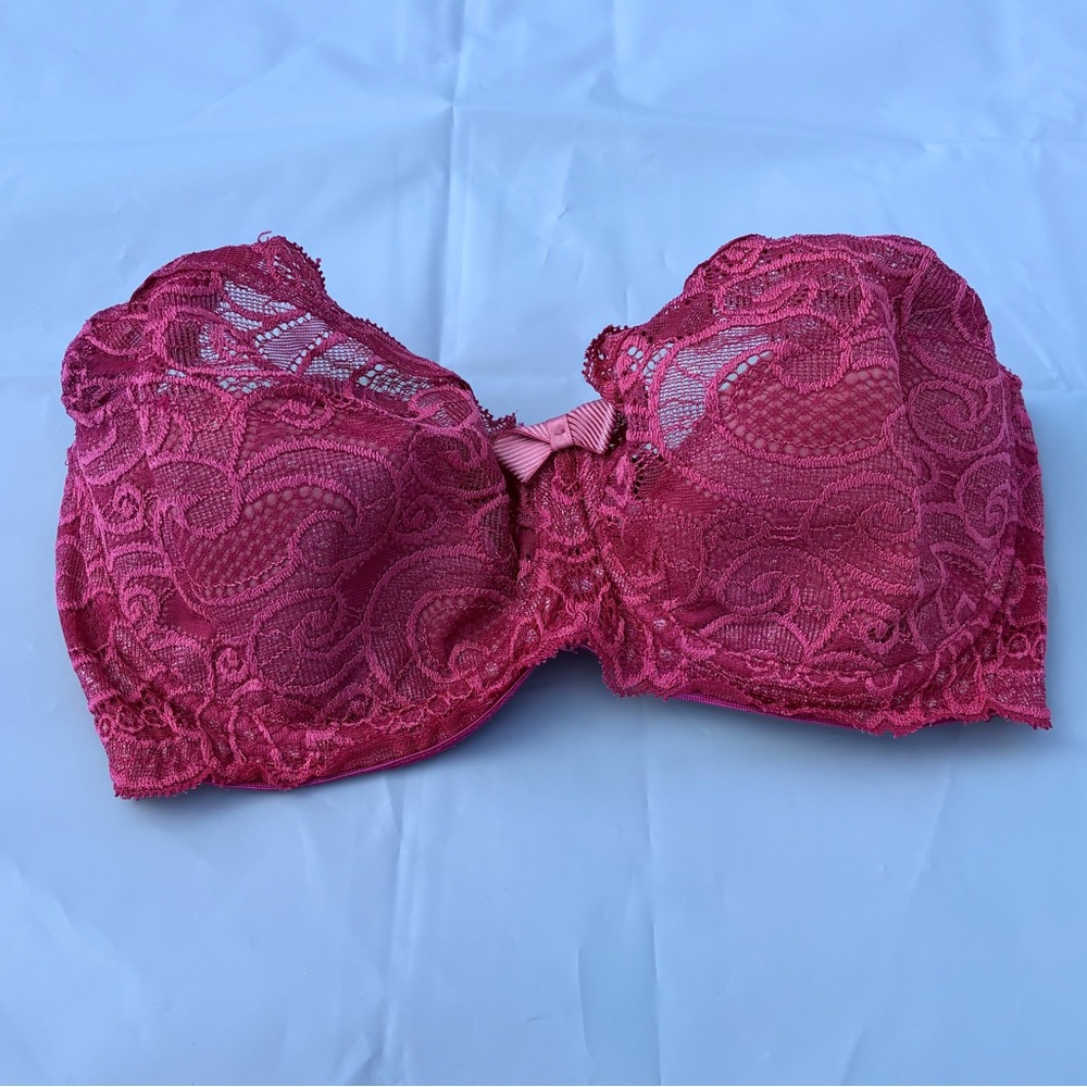 Women’s Playtex Wire Push Up Lace Bra Size 38C Maroon
